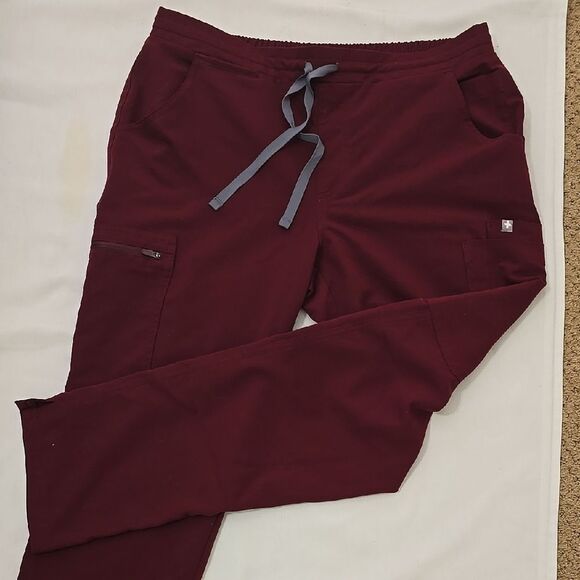 FIGS  Burgundy  Pants M - Picture 1 of 10